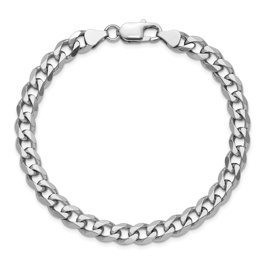 7mm Italian Sterling Silver Curb Bracelet