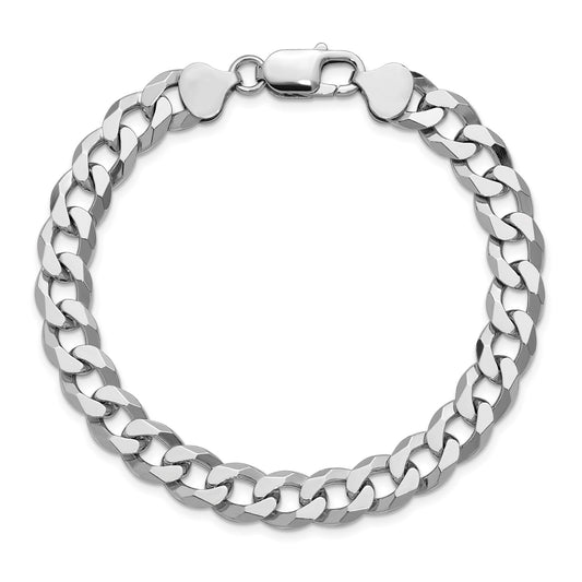 9mm Italian Sterling Silver Curb Bracelet