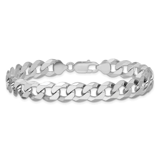 10mm Italian Sterling Silver Curb Bracelet