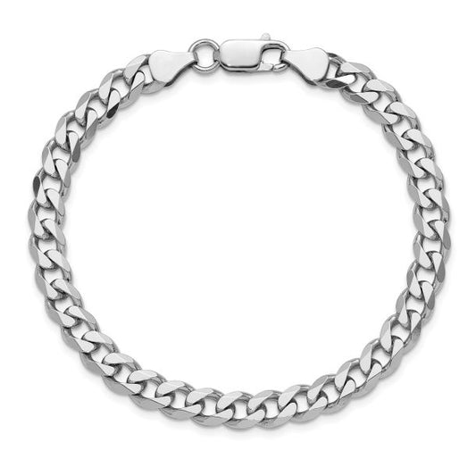 6mm Italian Sterling Silver Curb Bracelet