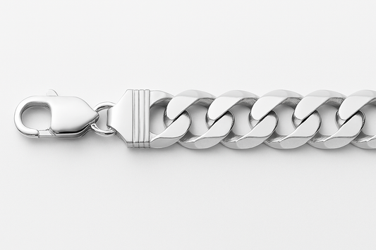 11mm Italian Sterling Silver Curb Chain