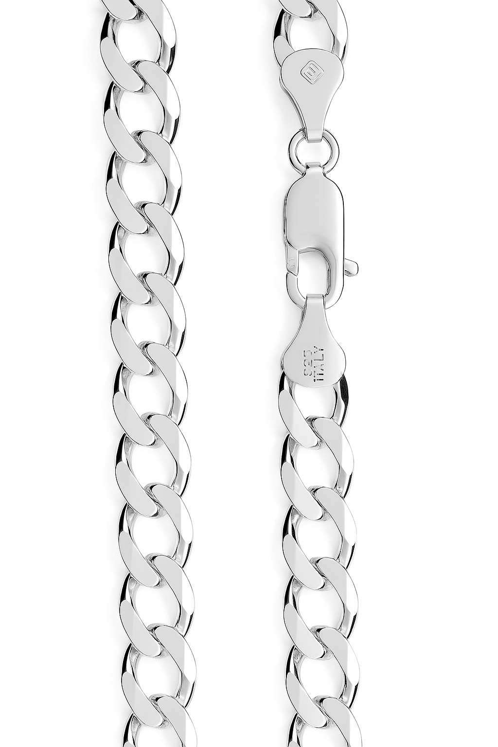 7mm Italian Sterling Silver Curb Chain