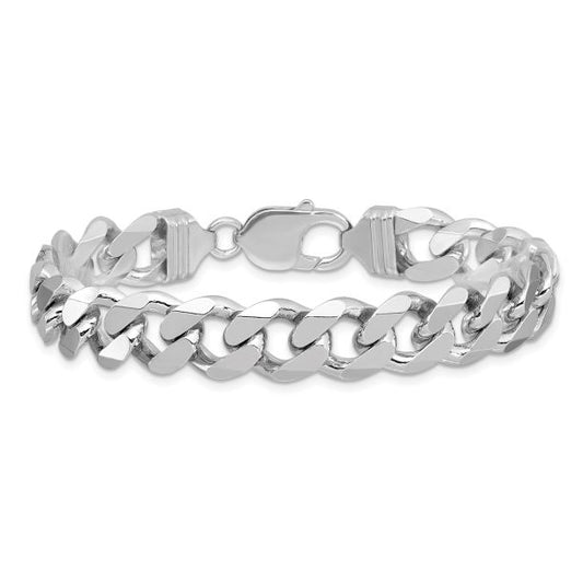11mm Italian Sterling Silver Curb Bracelet