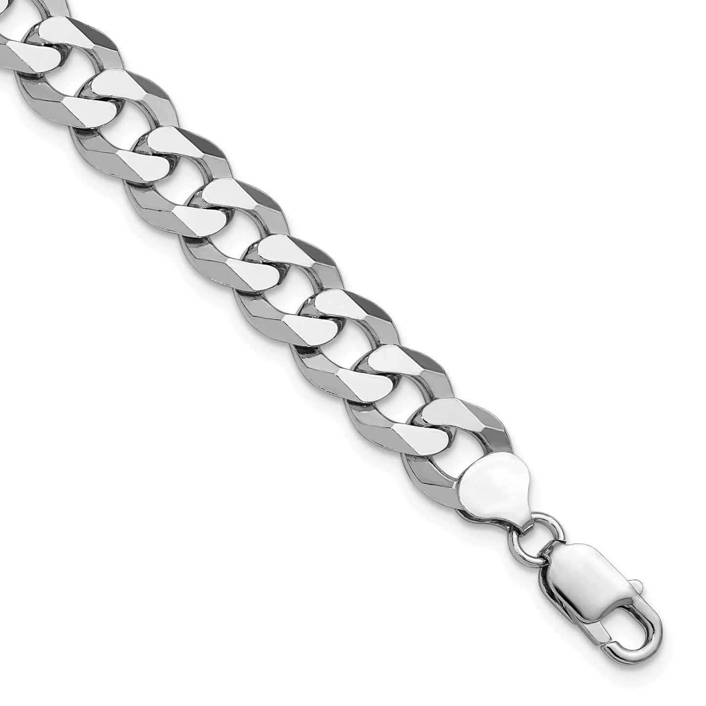 10mm Italian Sterling Silver Curb Bracelet