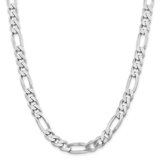 Italian Sterling Silver Figaro Chain 9MM