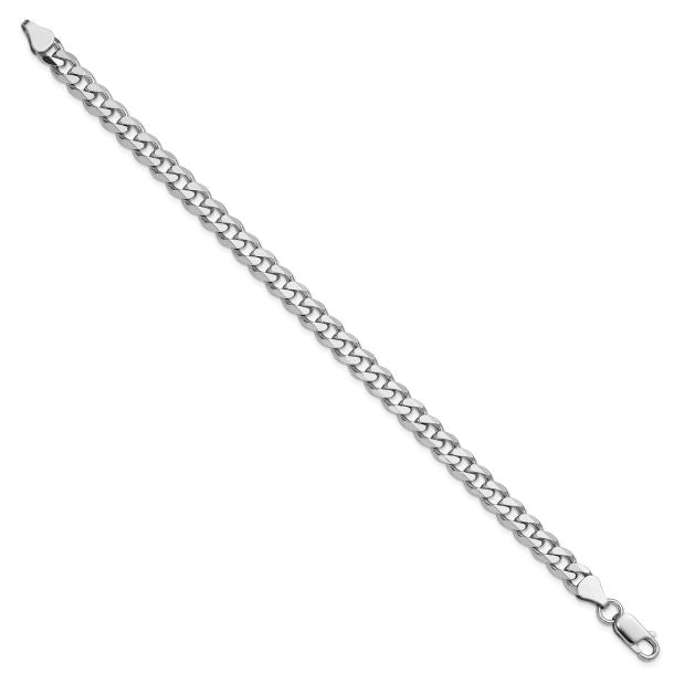6mm Italian Sterling Silver Curb Bracelet