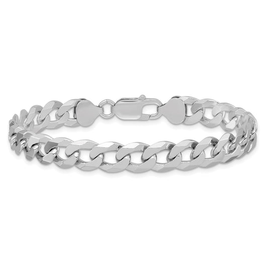 9mm Italian Sterling Silver Curb Bracelet