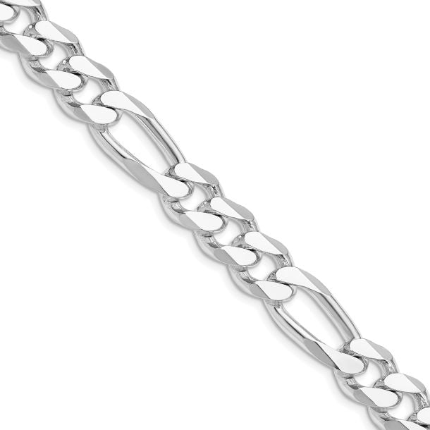 9mm Sterling Silver Figaro Bracelet
