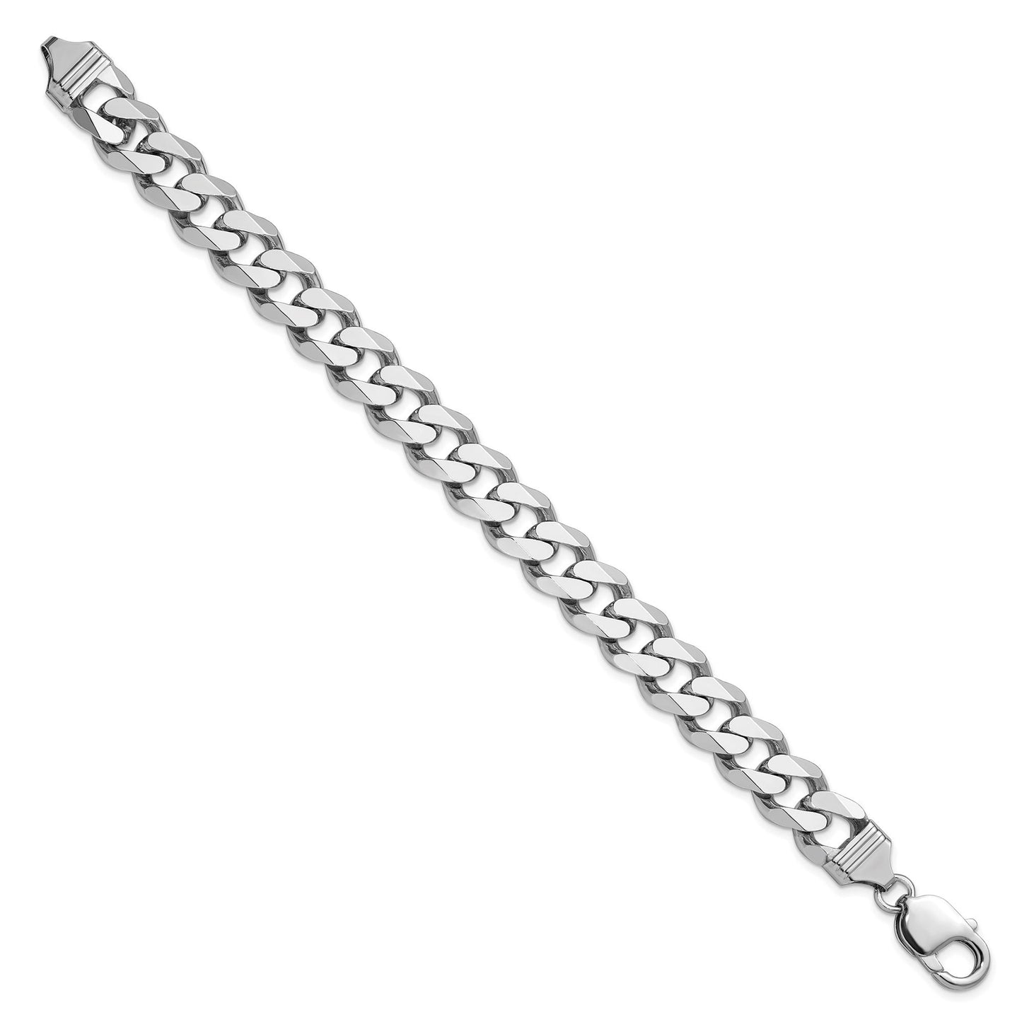 11mm Italian Sterling Silver Curb Bracelet