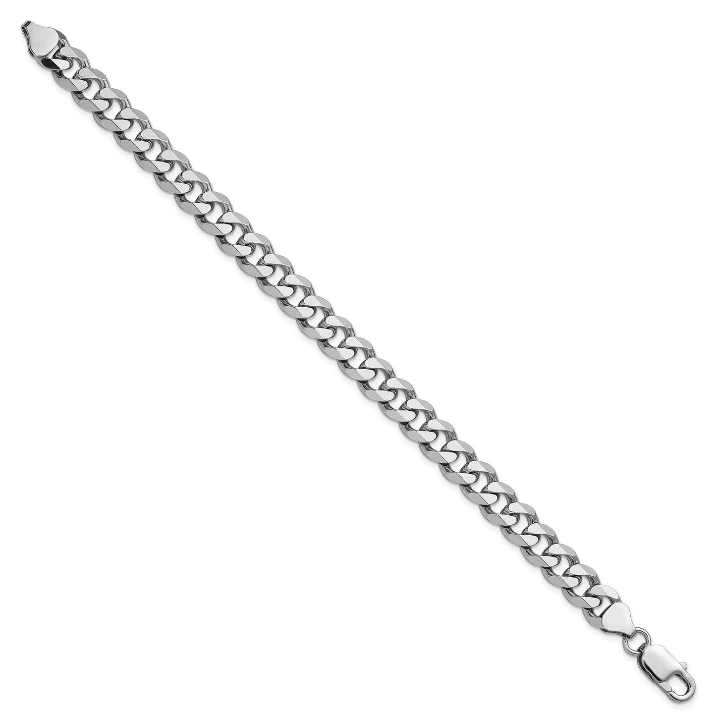 8mm Italian Sterling Silver Curb Bracelet