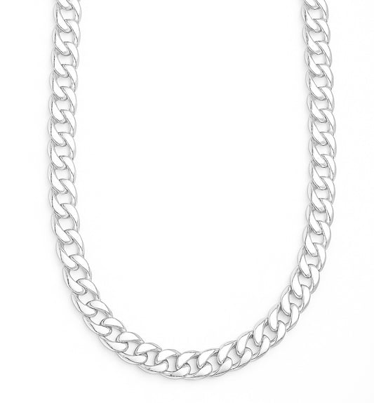 9mm Italian Sterling Silver Curb Chain