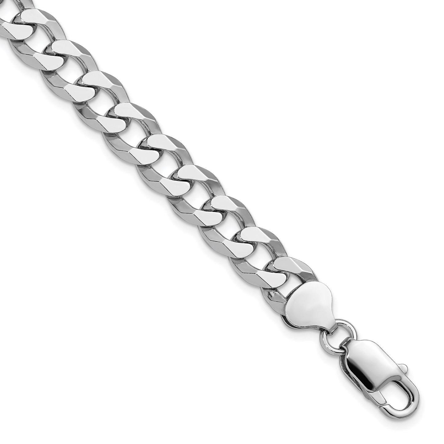 9mm Italian Sterling Silver Curb Bracelet