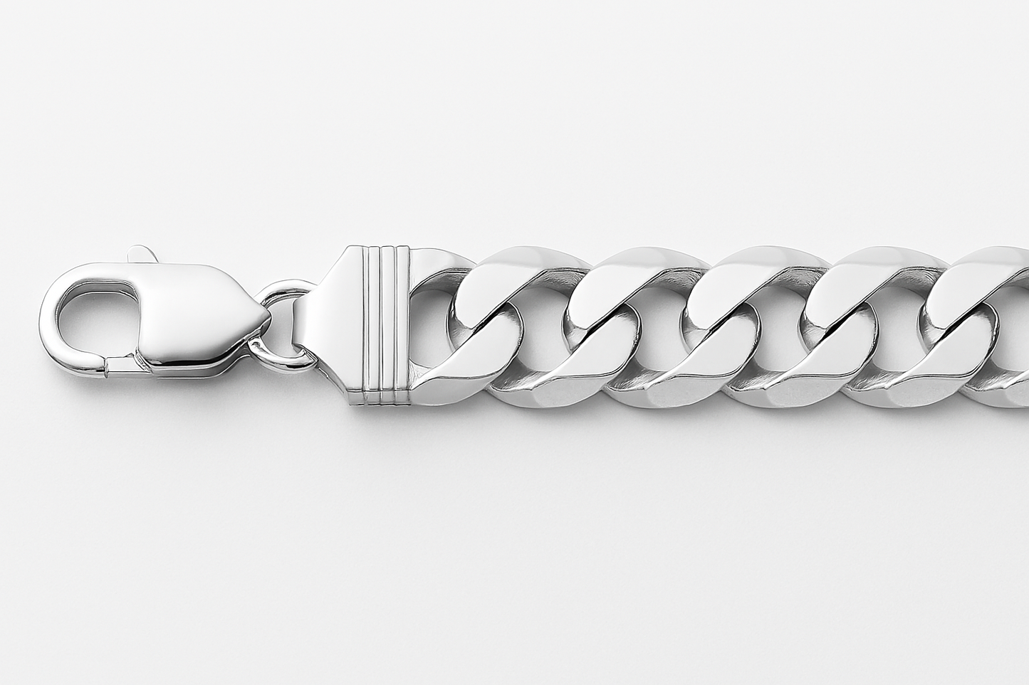 11mm Italian Sterling Silver Curb Bracelet