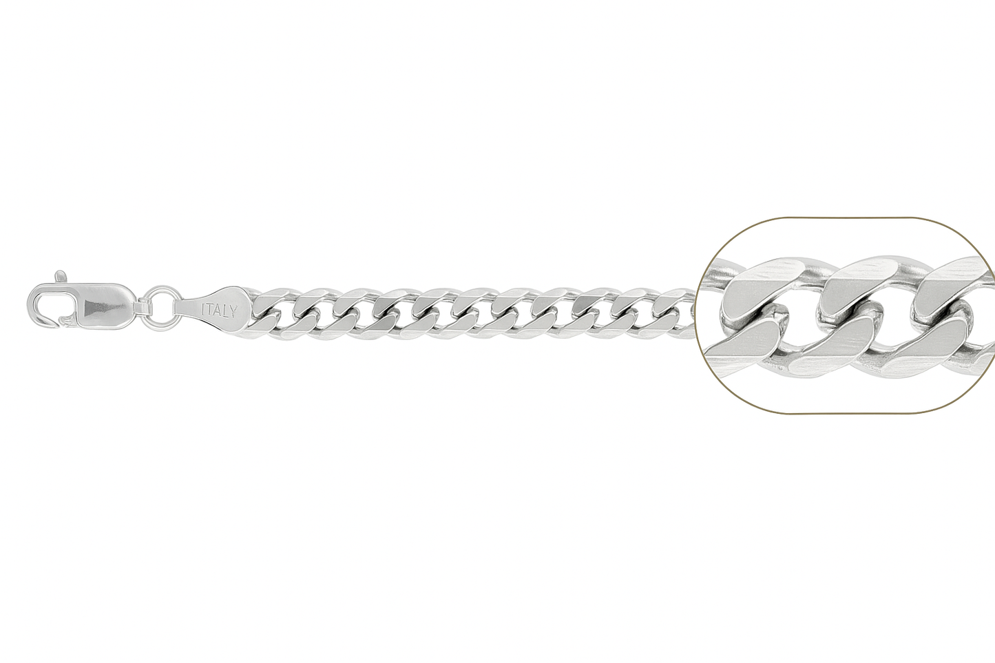 5mm Italian Sterling Silver Curb Bracelet