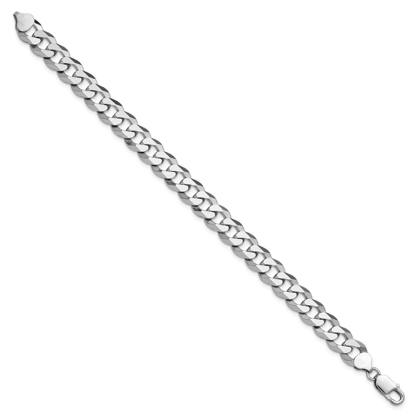10mm Italian Sterling Silver Curb Bracelet