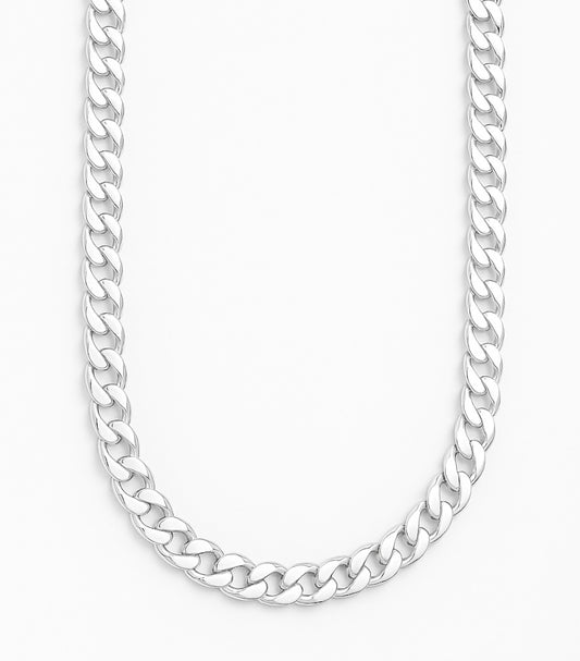 8mm Italian Sterling Silver Curb Chain
