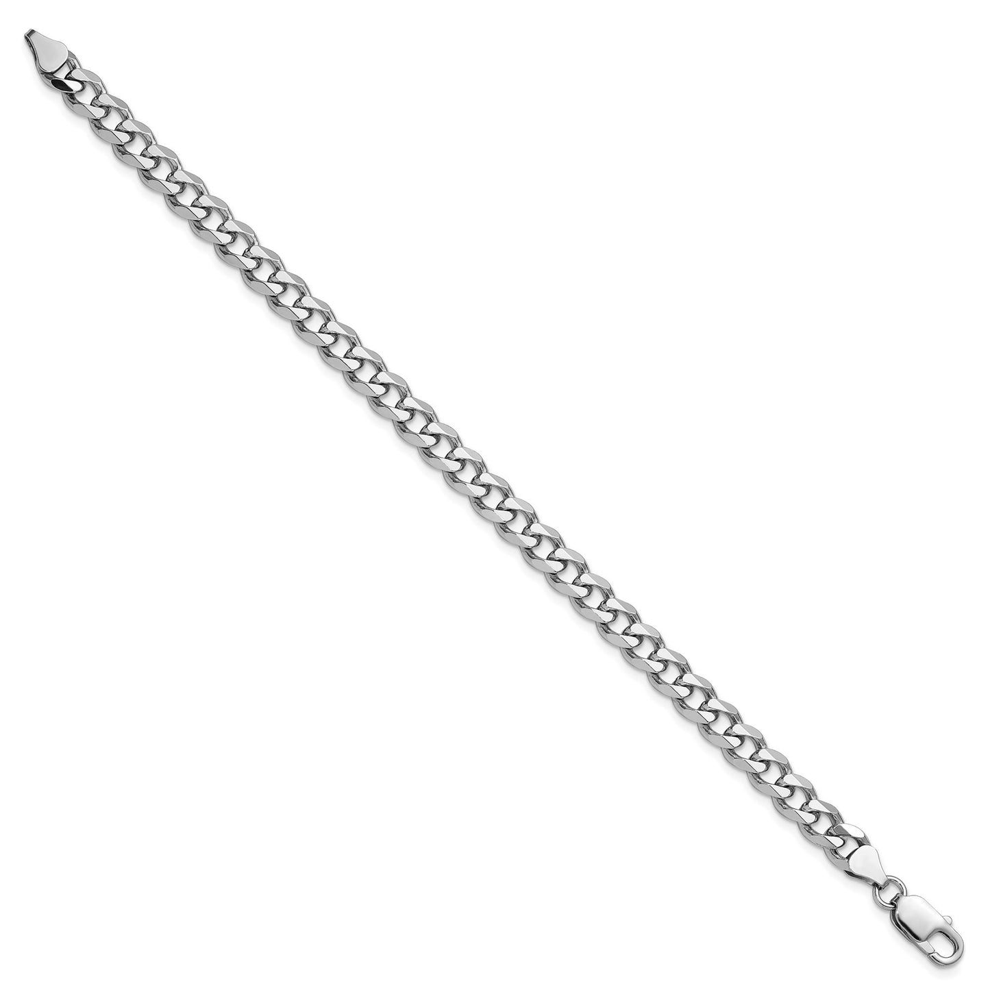 7mm Italian Sterling Silver Curb Bracelet