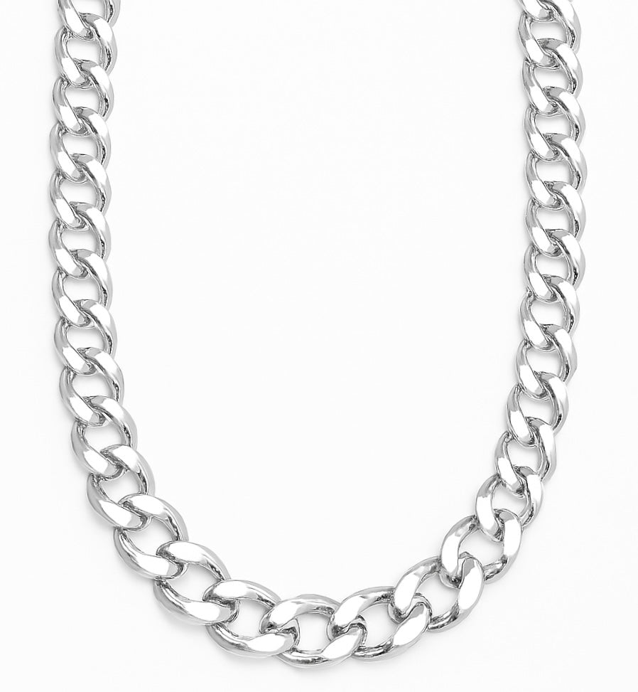 11mm Italian Sterling Silver Curb Chain