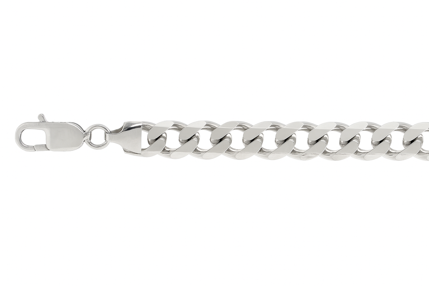10mm Italian Sterling Silver Curb Bracelet