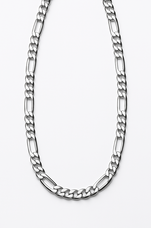 Italian Sterling Silver Figaro Chain 8MM