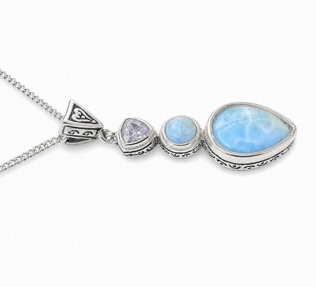 Timeless Larimar Drop Necklace
