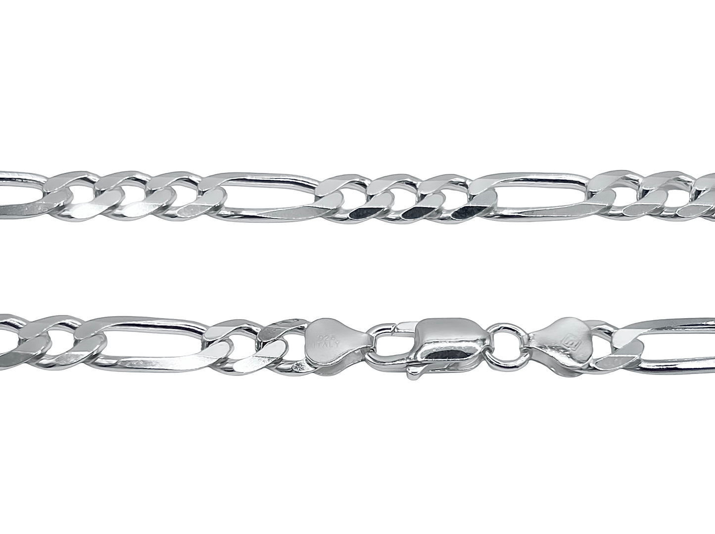 Italian Sterling Silver Figaro Chain 8MM
