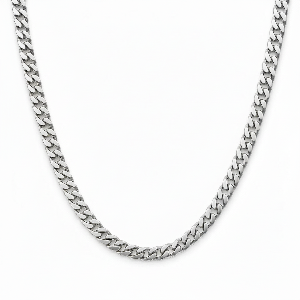 6mm Italian Sterling Silver Curb Chain