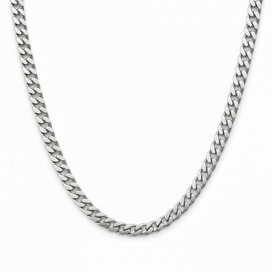 6mm Italian Sterling Silver Curb Chain