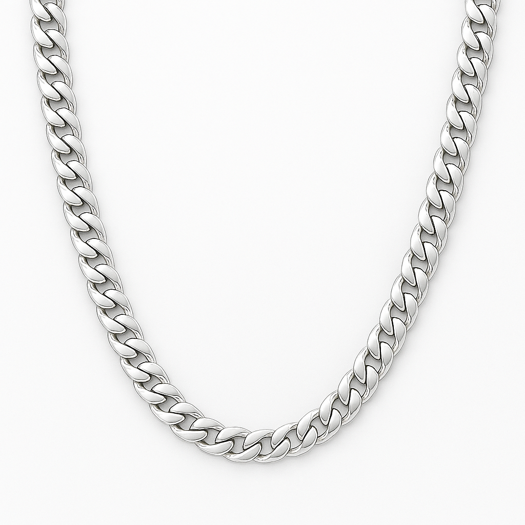7mm Italian Sterling Silver Curb Chain