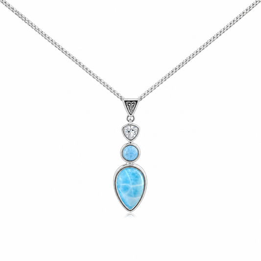 Timeless Larimar Drop Necklace